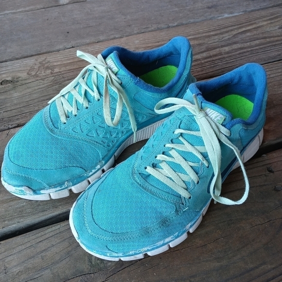 Nike Womens Free 7.0 396044-431 Blue Running Shoes Lace Up Low Top Size 9.5 - Picture 1 of 8